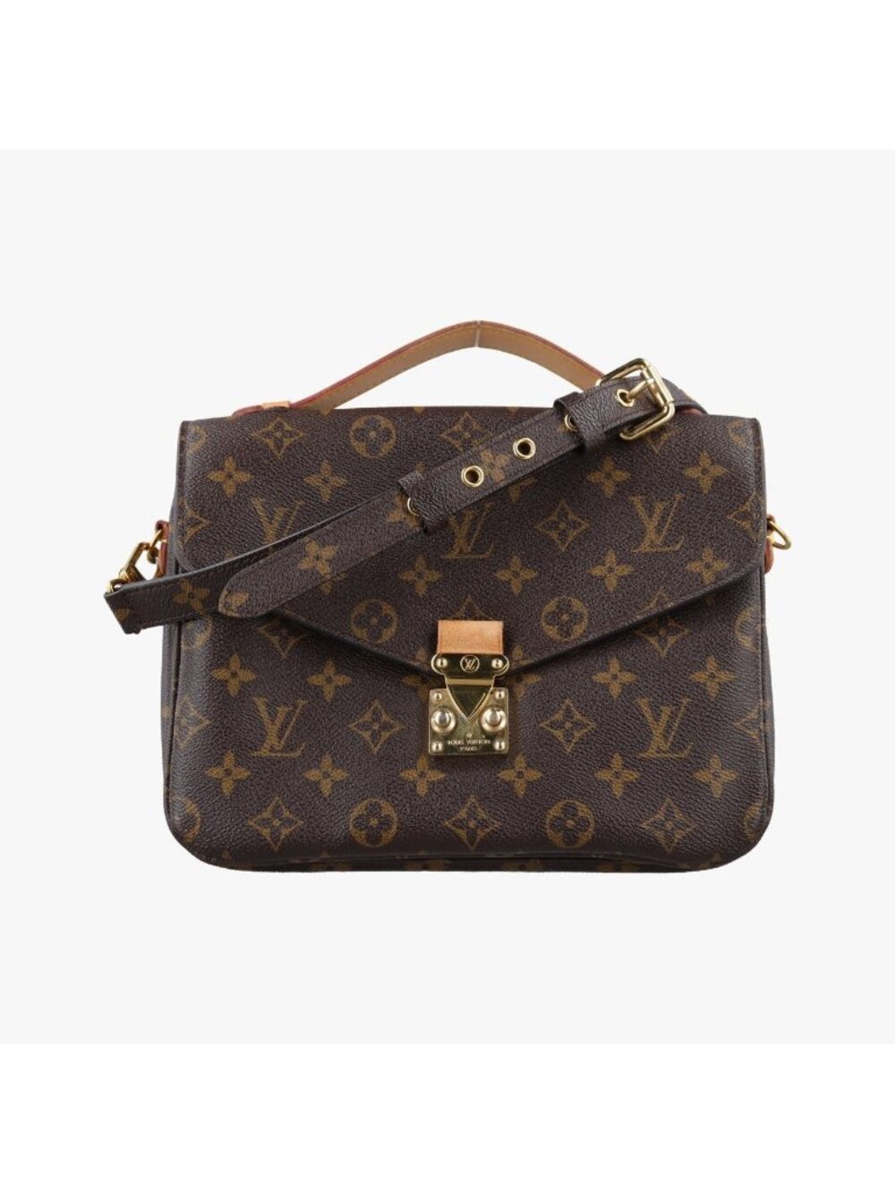 Louis Vuitton Pochette Metis MM Monogram Brown Canvas Handbag